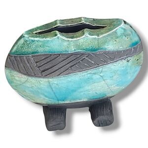 Unique Vintage Studio Art‎ Pottery Modernist Small Planter Vase Unsigned